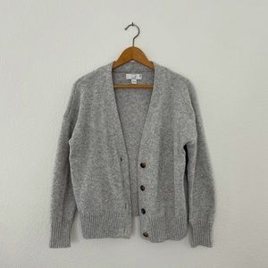 Thick Grey Button Down Cardigan